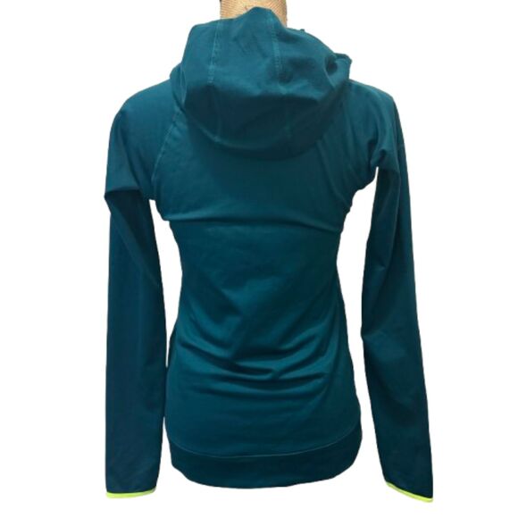 Nike Pro Hyperwarm Teal Dri-FIT Pullover Hoodie Fitted Running Size Small - Picture 3 of 6